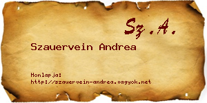 Szauervein Andrea névjegykártya