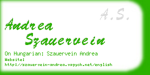 andrea szauervein business card